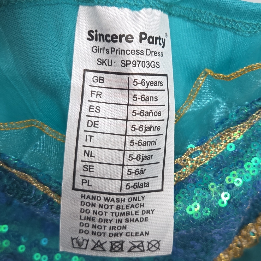 Princess Jasmine Costume with Headband and Braid - Picture 12 of 16